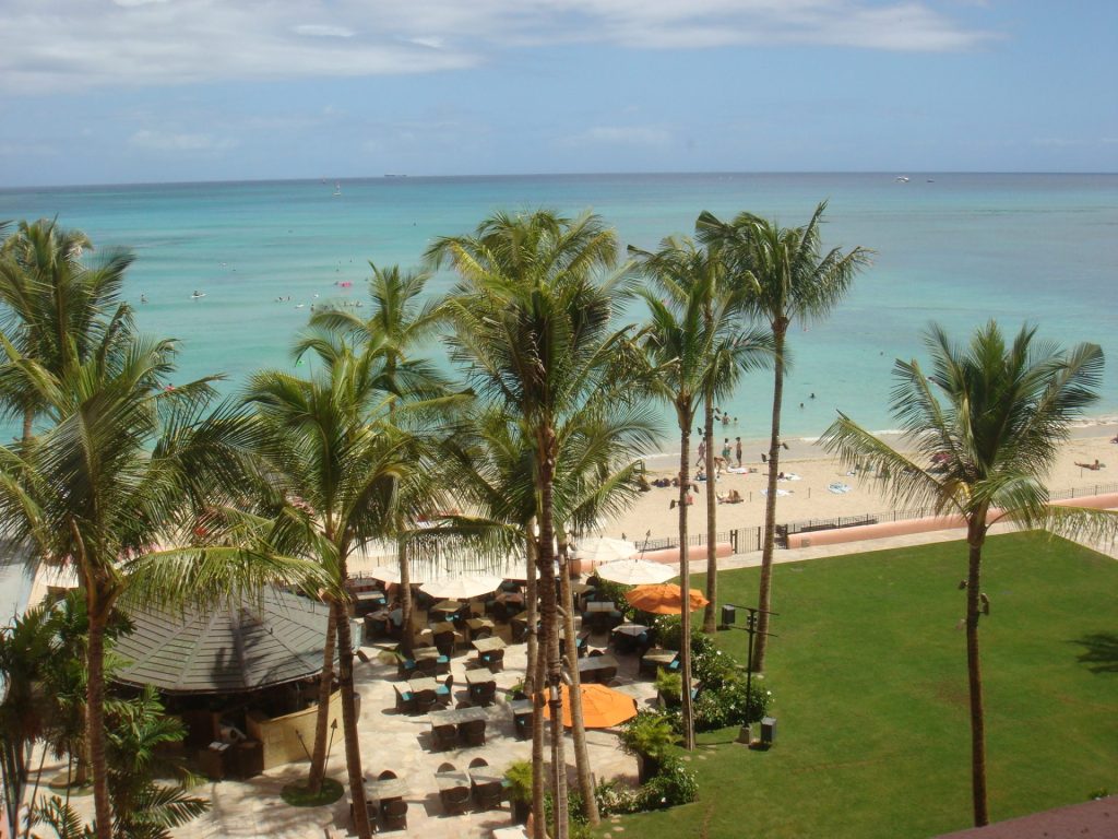 ロイヤルハワイアン　ヒストリックウィングからの景色