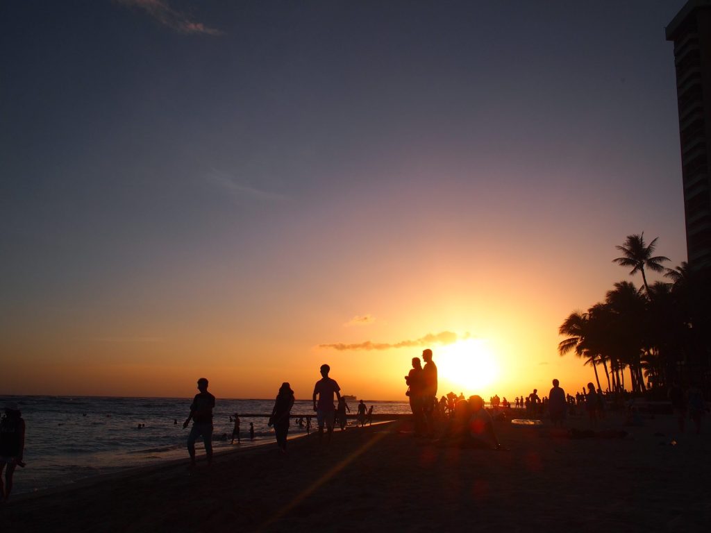 ワイキキビーチサンセット