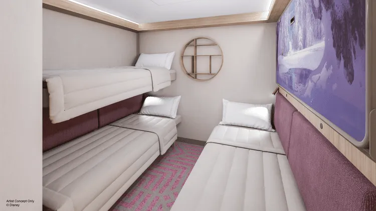 ディズニークルーズ・シンガポール子連れ4人家族予約｜内側客室