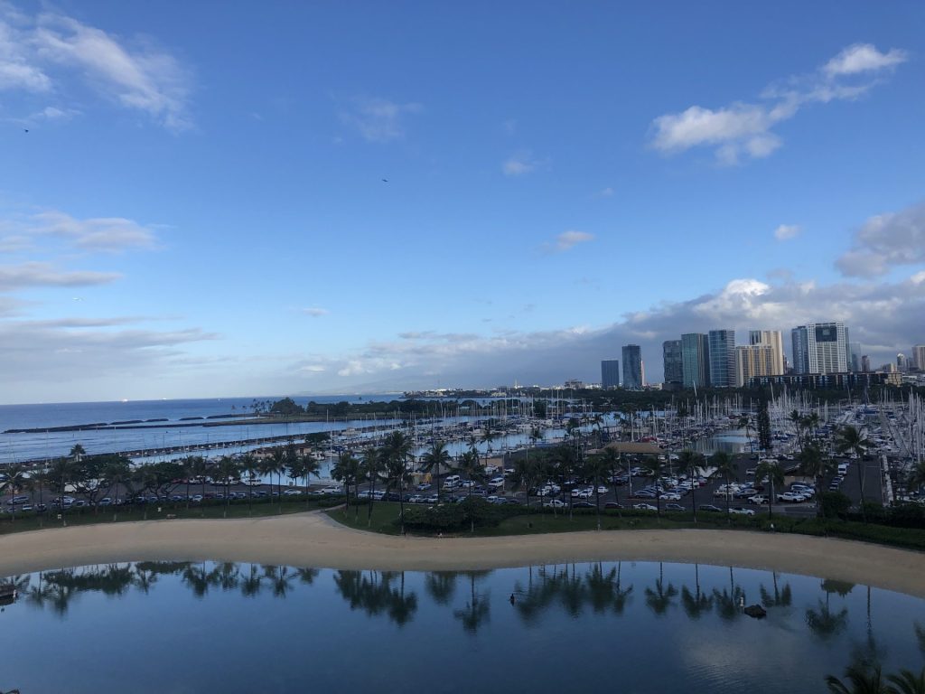 子連れでヒルトンハワイアンビレッジhiltonhawaiianvillage｜ラナイからの眺め