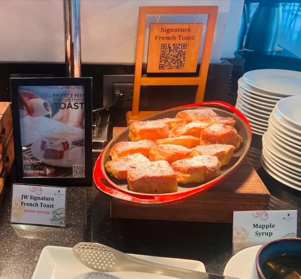 子連れにおすすめ!JWマリオット プーケット リゾート&スパ|朝食JWカフェのフレンチトースト