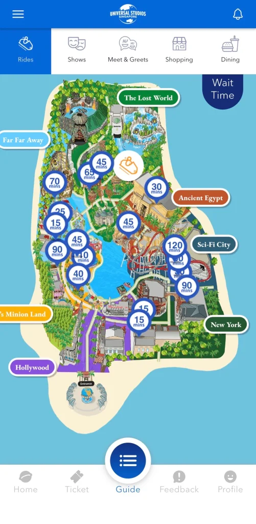 USSシンガポール祝日連休｜待ち時間