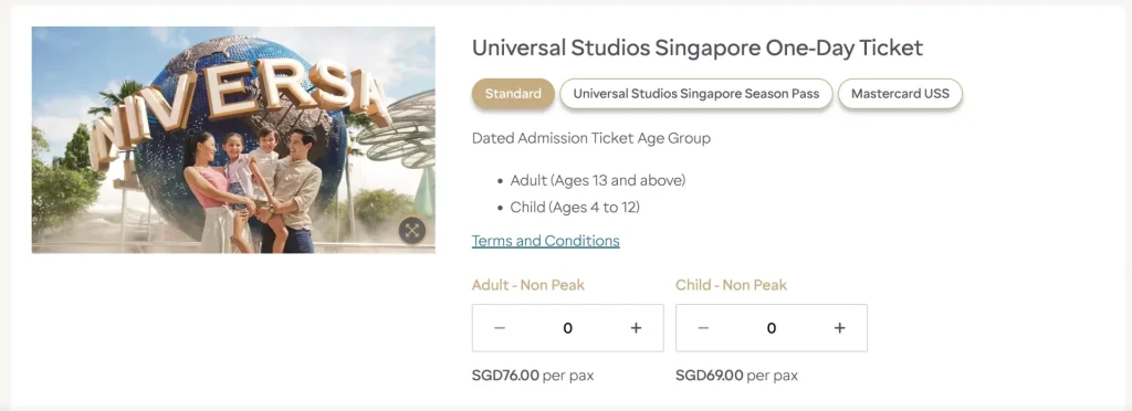 ユニバーサルスタジオシンガポール公式サイトでチケットを購入すべきか