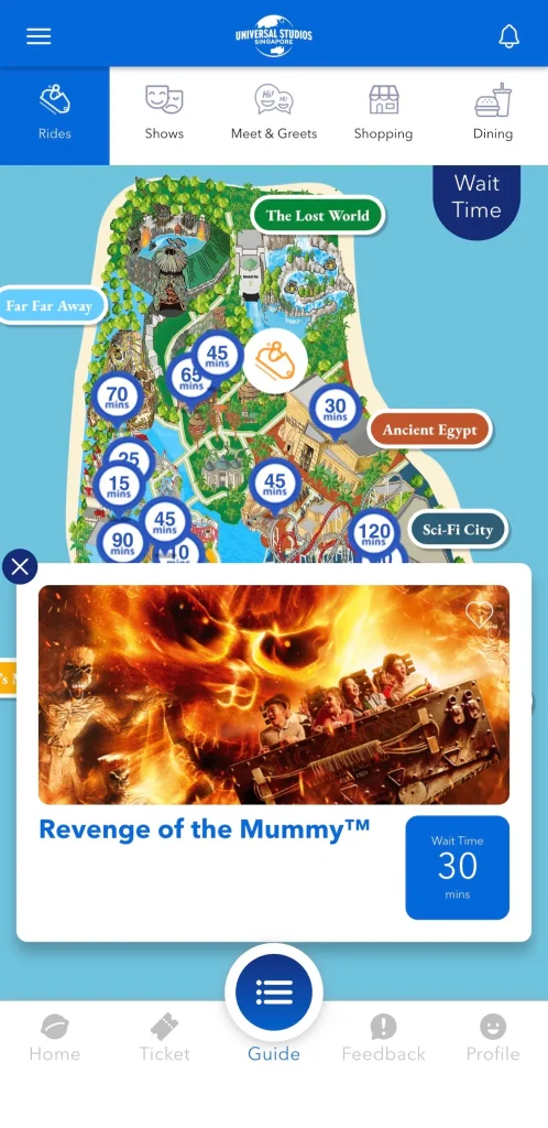 USS待ち時間リアルタイムの確認方法