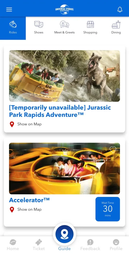 USS待ち時間リアルタイムの確認方法